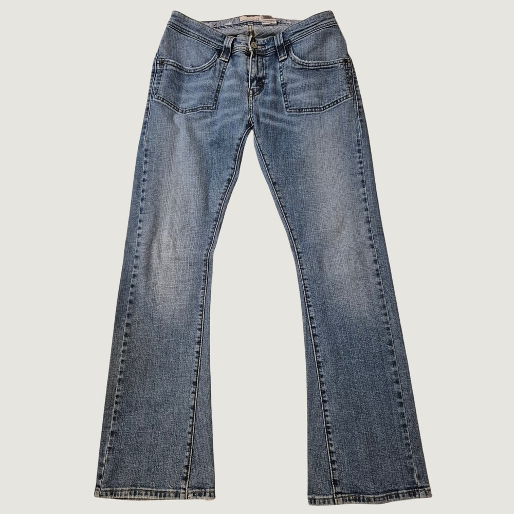 Levi's 542 Low Flare Jeans Size 8M W29 Blue Denim Low Rise Vintage Y2K Style
